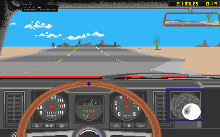 Test Drive II - Muscle Cars [datadisk] atari screenshot